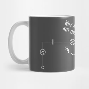 Physics joke: kawaii circuit humor. Mug